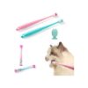 Light Blue and Light Pink Small Dog and Cat Toothbrush Set - Soft Silicone Bristles