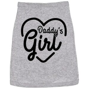 Light Grey XXL Funny Dog Shirt with Cute "Daddys Girl" Design for Large Pets