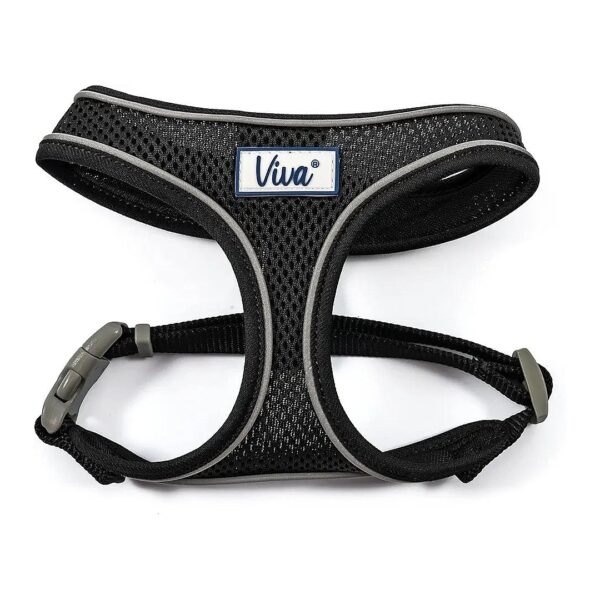 Lightweight Breathable Dog Harness in Black Fits Girth 53-74 cm