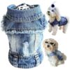 Lightweight Comfort Jean Jacket Costume for Small to Medium Size Dogs and Cats