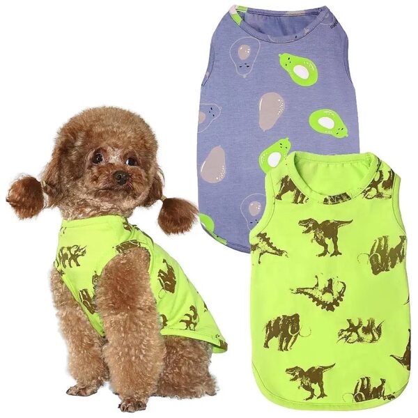 Lightweight Cooling Vest for Summer, Cotton Dog Shirt for Small Dogs Boy Girl