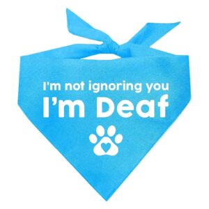 Lightweight Deaf Awareness Bandana for Small Dogs Turquoise XS