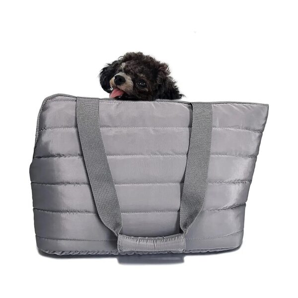 Lightweight Dog Carrier Tote Bag for Small Pets with Polar Fleece and PVC Base Plate