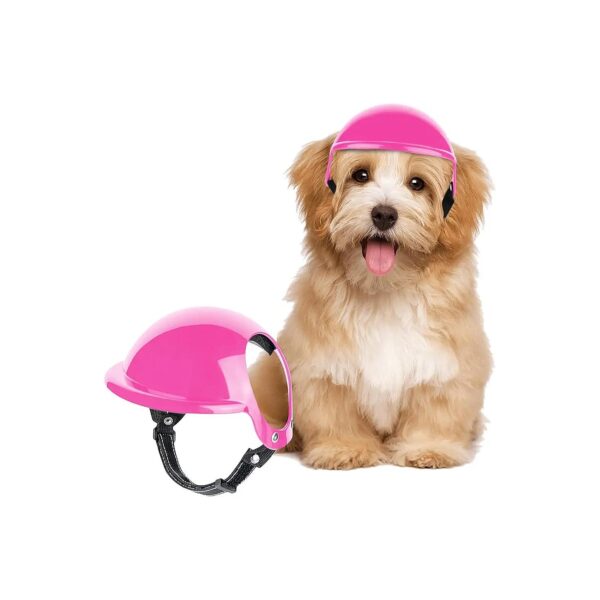 Lightweight Dog Helmet for Small Dogs with Ear Holes and Adjustable Strap