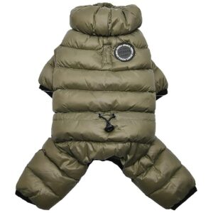 Lightweight Dog Jumpsuit with Zipper Closure for Cold Weather Protection