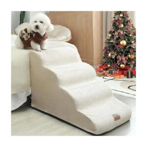 Lightweight Dog Ladder for Small to Medium Size Dogs with Comfortable Foam Rungs