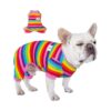 Lightweight Dog Pajamas with Rainy Stripe Pattern for Small to Medium Shaped Dogs