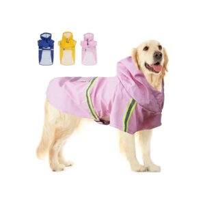 Lightweight Dog Raincoat with Adjustable Straps for Small Medium Large Dogs Perfect Fit