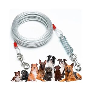 Lightweight Dog Tie Out Cable Up to 125lbs for Outdoor Adventures