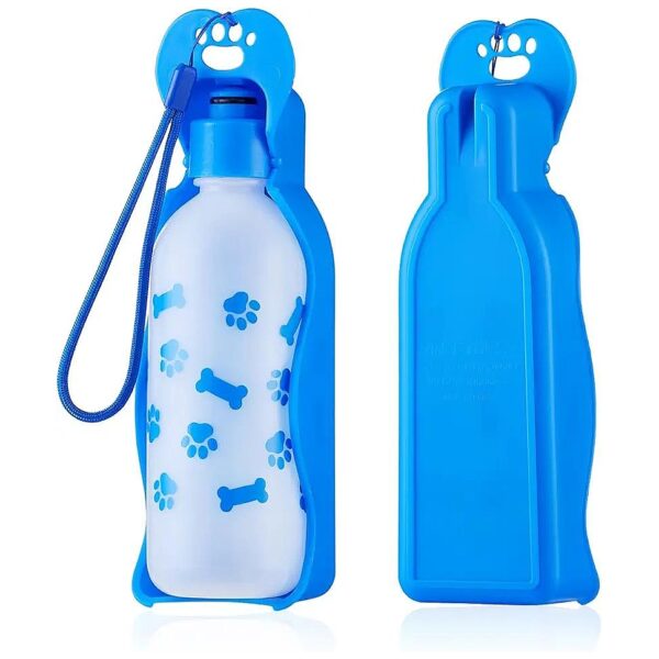 Lightweight Dog Water Bottle with Upright Bowl for Easy Drinking