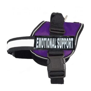 Lightweight Emotional Support Dog Vest with Hook and Loop Patches Purple