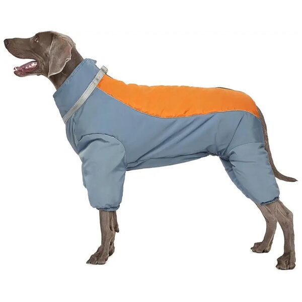 Lightweight Four Legged Dog Coat with Windproof Material and Thermal Fleece Lining