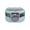 Lightweight Grey Pet Playpen for Dogs Cats and Small Pets with Easy Carry Bag