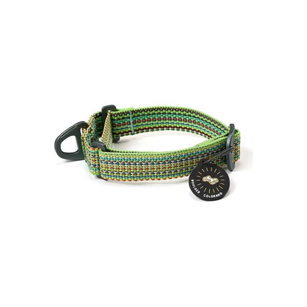 Lightweight Martingale Collar for Large Medium Small Dogs with Vibrant Prism Green Colors