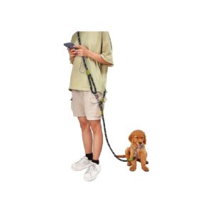 Lightweight Nylon Rope Hands Free Dog Leash for Large Medium Dogs