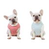 Lightweight Sleeveless Dog Vest with Striped Pattern for Small Dogs and Puppies