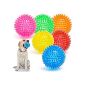 Lightweight Squeaky Spike Dog Toy, Non-Toxic, Teething Toys for Small, Medium, Large Dogs