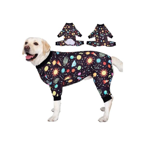 Lightweight Stretchy Fabric Dog Pajamas for Large Breeds