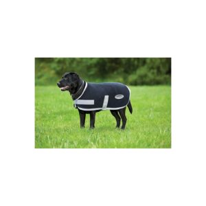 Lightweight Warmth Fleece Dog Coat for Dogs with Arthritis 24 Black Silver Red