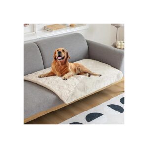 Lightweight Waterproof Fleece Dog Blanket with Anti-Slip Back Pet Bed or Sofa Throw