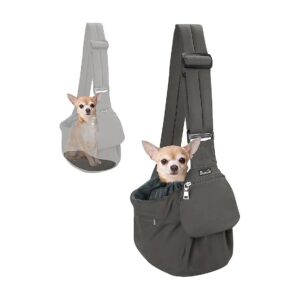 Lightweight and Adjustable Dog Sling Carrier for Small Pets with Soft Breathable Cotton