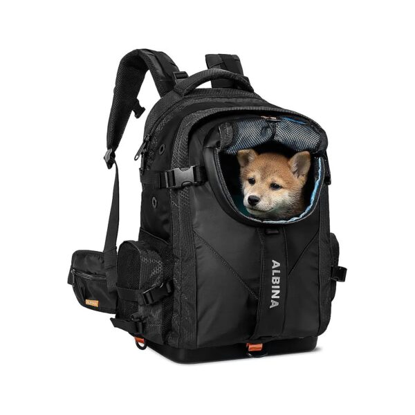 Lightweight and Comfortable Pet Backpack with Waterproof EVA Base and Side Pocket