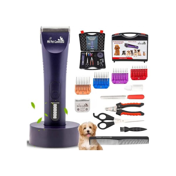 Lightweight and Ergonomic Dog Grooming Clippers for Thick and Bristly Coats