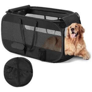 Lightweight and Foldable Dog Crate for Traveling with Large Dogs