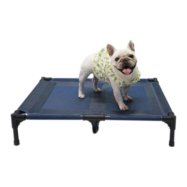 Lightweight and Portable Elevated Dog Bed with Cooling Mesh for Traveling Medium Breeds