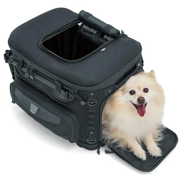 Lightweight and Portable Pet Carrier Crate for Motorcycle Luggage Rack or Passenger Seat