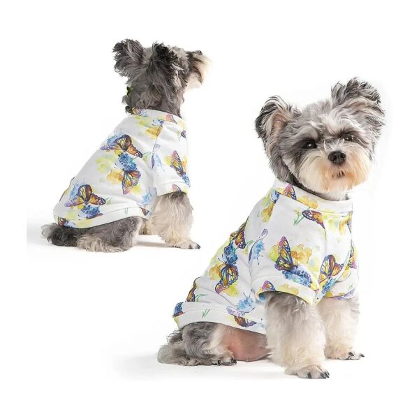 Lightweight and Soft Dog Sweater with Butterfly Pattern for Small Breed Dogs