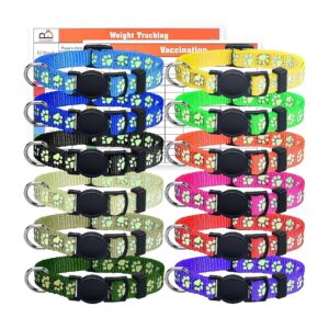 Lightweight and Stylish Reflective Puppy Collars with Breakaway Litter Collars