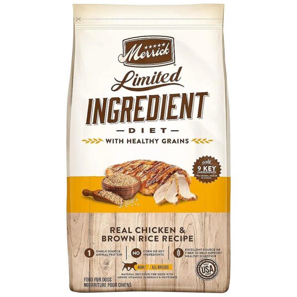 Limited Ingredient Diet Kibble with Deboned Chicken and Healthy Grains for Allergy Relief