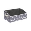 Linen-Cotton Blend Dog Toy Basket and Storage Box for Pet Toys and Accessories