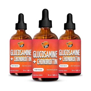 Liquid Glucosamine Chondroitin Supplement for Dogs of All Breeds and Sizes