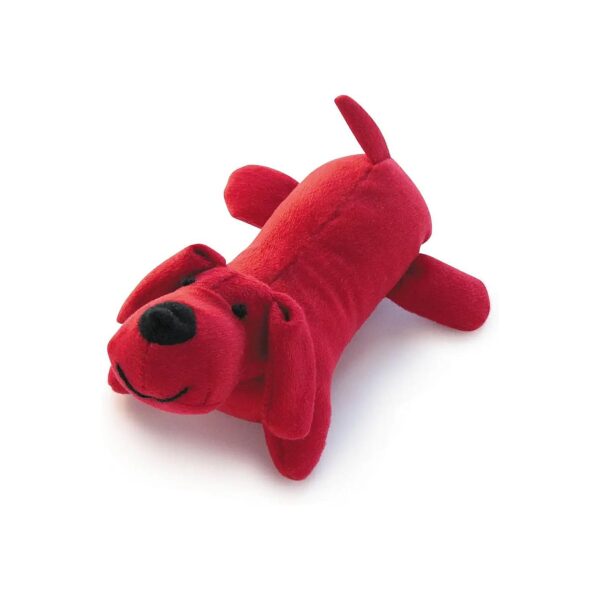 Little Red Squeaky Plush Dog Toy 5 Inch Long