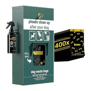 Lockable and Rain Guarded Outdoor Dog Waste Station with Glow in Dark Feature