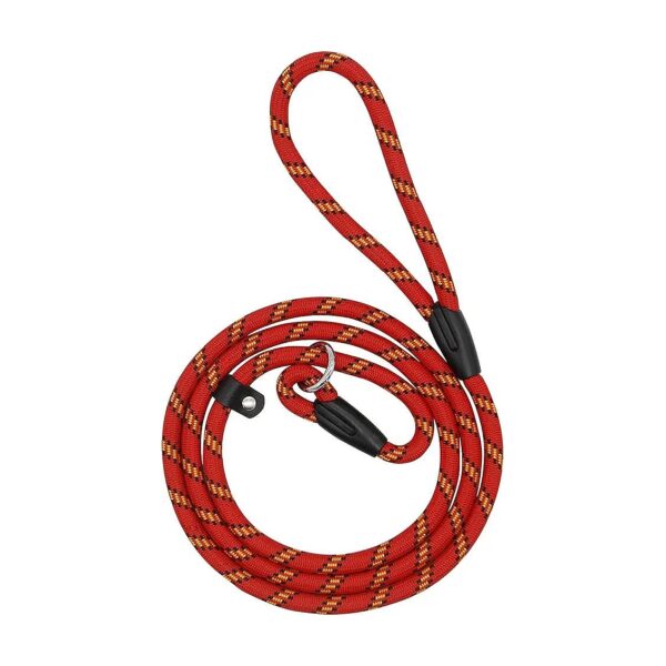 Long 2m Red Nylon Dog Training Leash Lead for Small Medium Dogs 10-80 Lbs