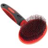 Long Hair Brush for Dogs and Cats with Round Bristle Soft Pins and Soft Pins