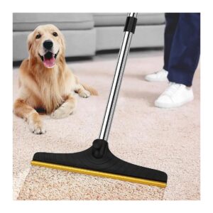 Long Handle Pet Hair Rake for Efficient Carpet Cleaning and Maintenance