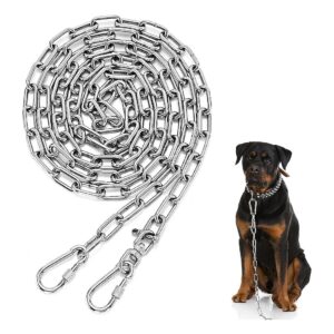 Long Lasting 20FT Heavy Duty Dog Chain Leash for Yard Park Outdoor Spaces