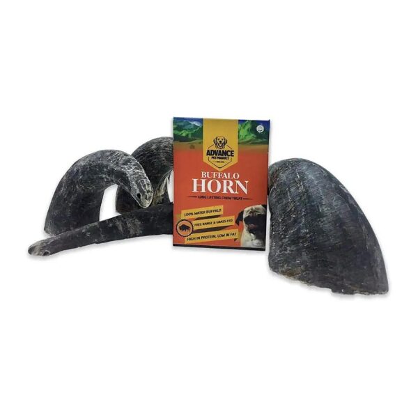 Long Lasting All Natural Water Buffalo Horn Dog Chews For Large Dogs Over 15 Pounds