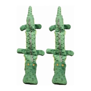 Long Lasting Crocodile Dog Toy with Double Layered Squeaker Free Design