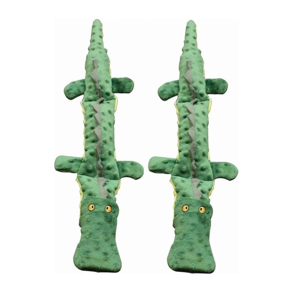 Long Lasting Crocodile Dog Toy with Double Layered Squeaker Free Design