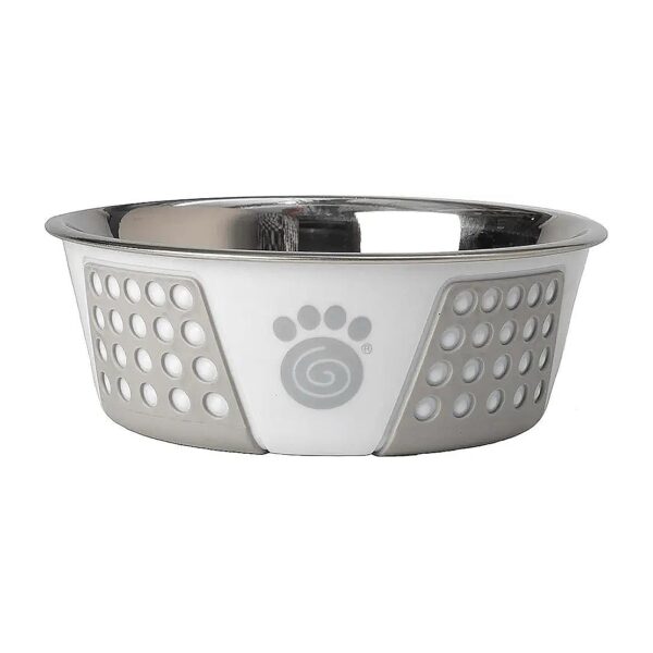 Long-Lasting Dog Bowl, Stainless Steel, Non-Slip, Dishwasher Safe, 75-inch Diameter