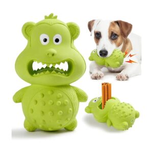 Long-Lasting Dog Chew Toys with Squeaky Sounds and Fillable Treat Compartment for Dogs