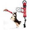 Long-Lasting Fire Hose Dog Toy with Squeakers and Ropes for Durable Chewing and Tug Play