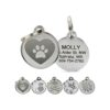 Long-Lasting Stainless Steel Pet ID Tags with Up to 4 Lines of Text for Customization