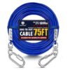 Long Steel Wire Dog Tie Out Cable for Small to Large Dogs with PVC Coating