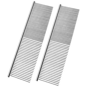 Long Tooth Stainless Steel Combs for Pet Grooming and Conditioning